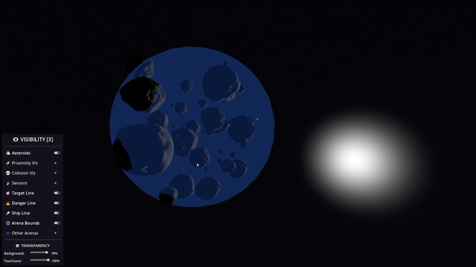 Debug environment view for the machine learning experiments in Godot.