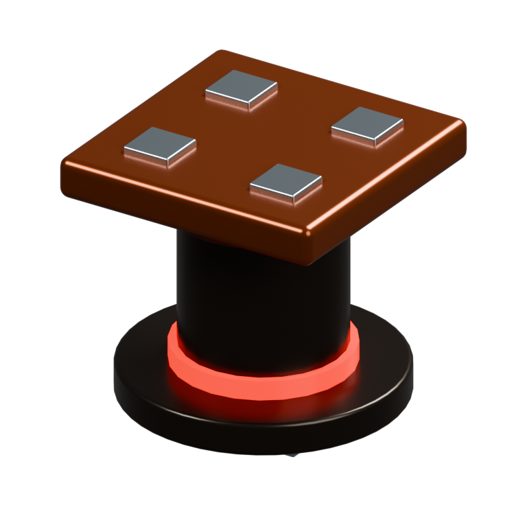 Render of the telescopic jump piston from the game component library.